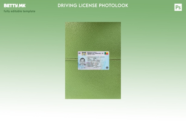 Модерен стил Бенинска возачка дозвола photolook photolook преден шаблон